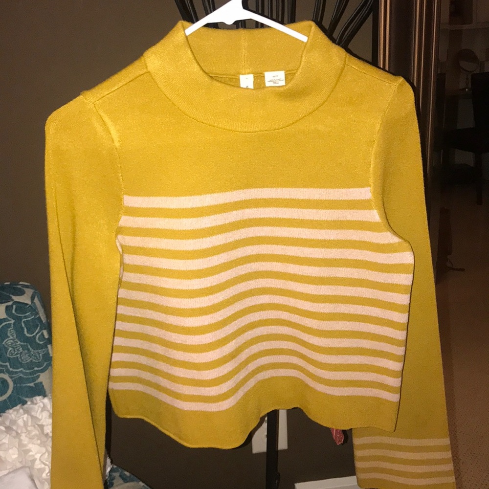 Striped bell sleeve Anthropologie sweater